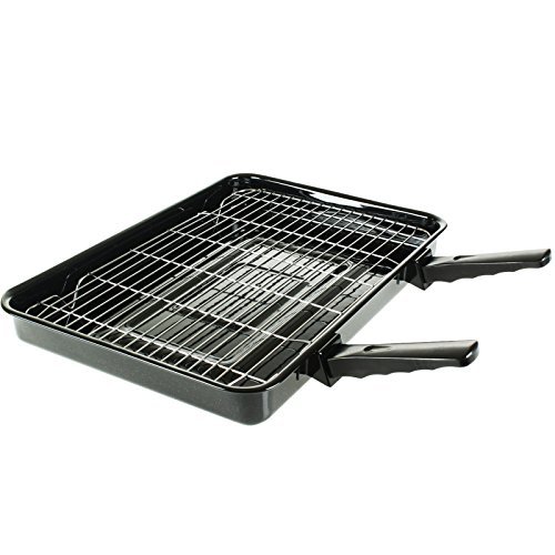 4YourHome SUPERIOR Large Oven Grill Pan & Rack With Removable Handles