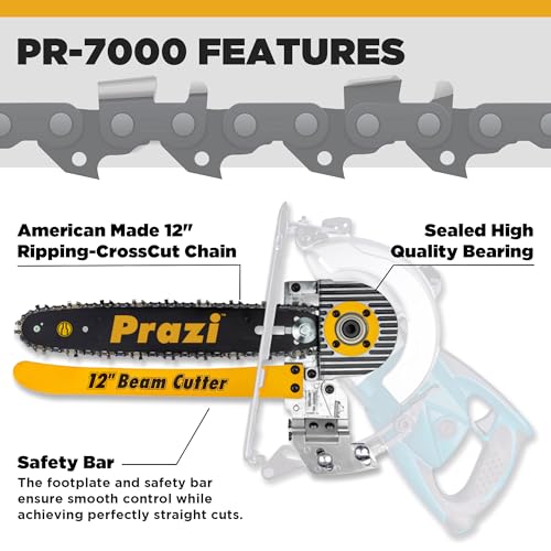 Prazi 12" Beam Cutter Attachment for Circular Saws – For 7-1/4"-8-1/2" WormDrive Saws – Increase Cut Depth from 2-1/2” to 12” by Prazi - Used condition - Image 4