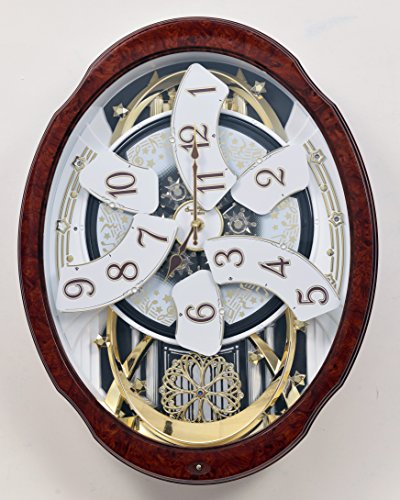 Rhythm Clocks "Woodgrain Marvelous" Magic Motion Clock #TOP1