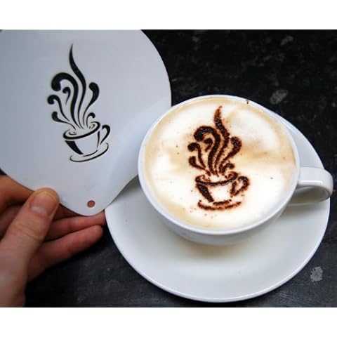 Steaming Coffee Cup Stencil Cover