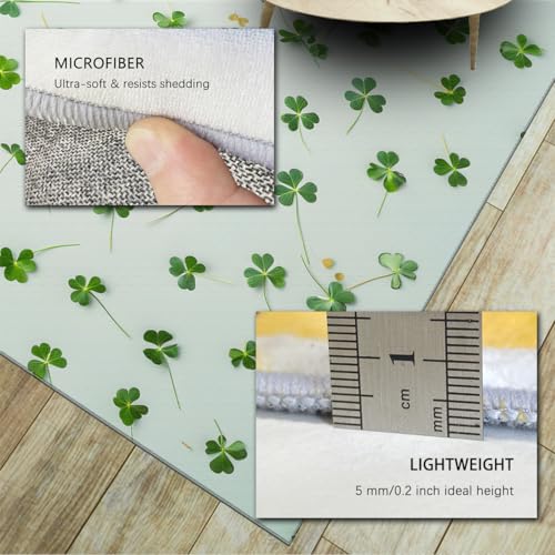 Tapis à feuilles vertes pour chambre de fille et garçon - 6