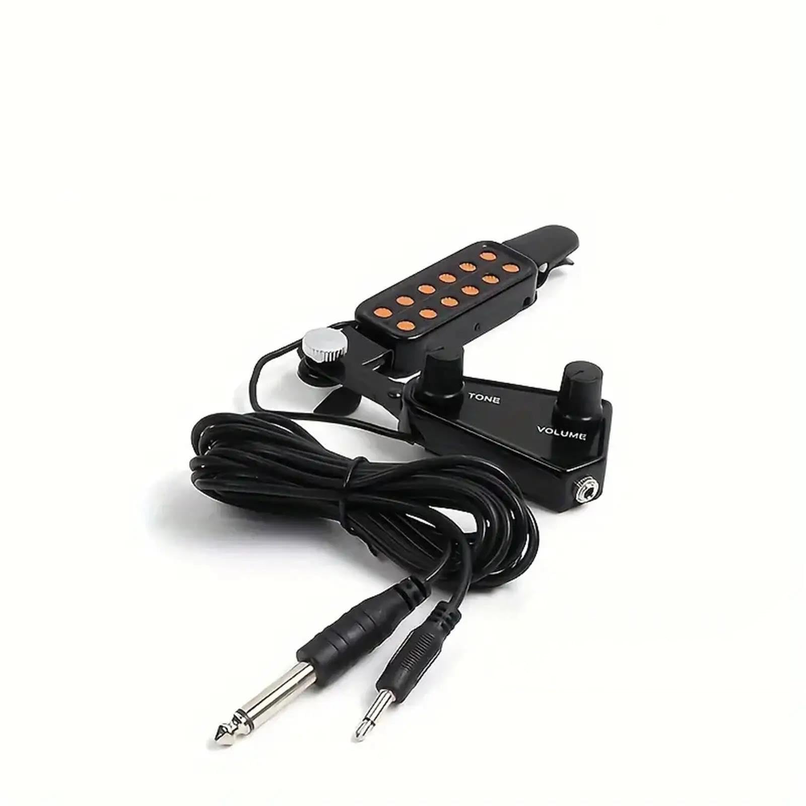Pickup per chitarra acustica a 12 fori con miglioramento magnetico del tono dotato di manopole regolabili per volume e tono. Pickup Chitarra Acustica