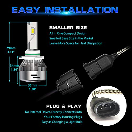 LASFIT Fog Lights for 2004-2022 Ford F150 F250 F350, 9145 9140 H10 LED Fog Light Bulbs 6000K Cool White Replacement Bulb, Plug and Play