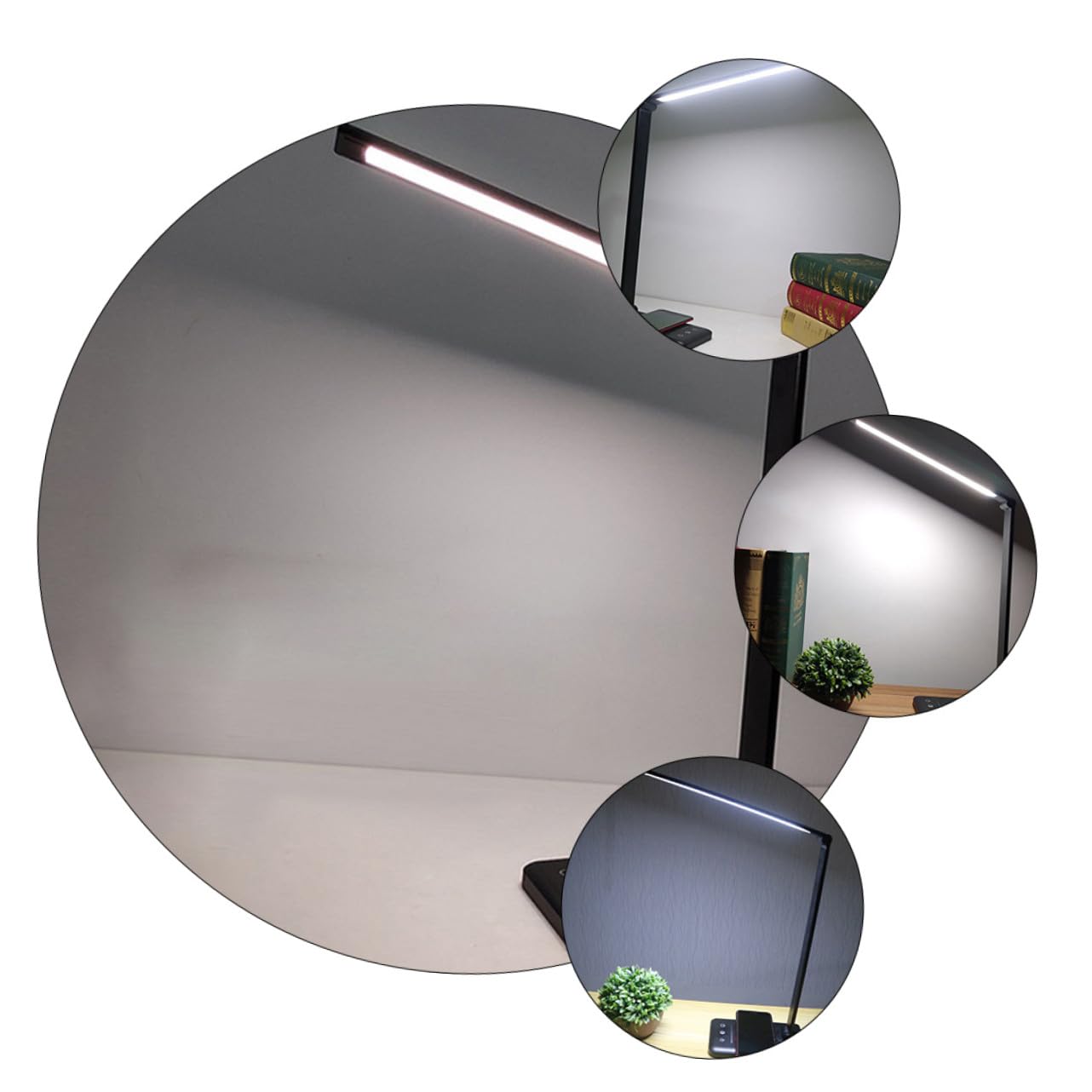 LED Schreibtischlampe Stufiger Touch dimmung Faltbar Kabellose Ladefunktion Aluminium und Kunststoff Augenschonend Geeignet für Arbeitszimmer und Schlafzimmer