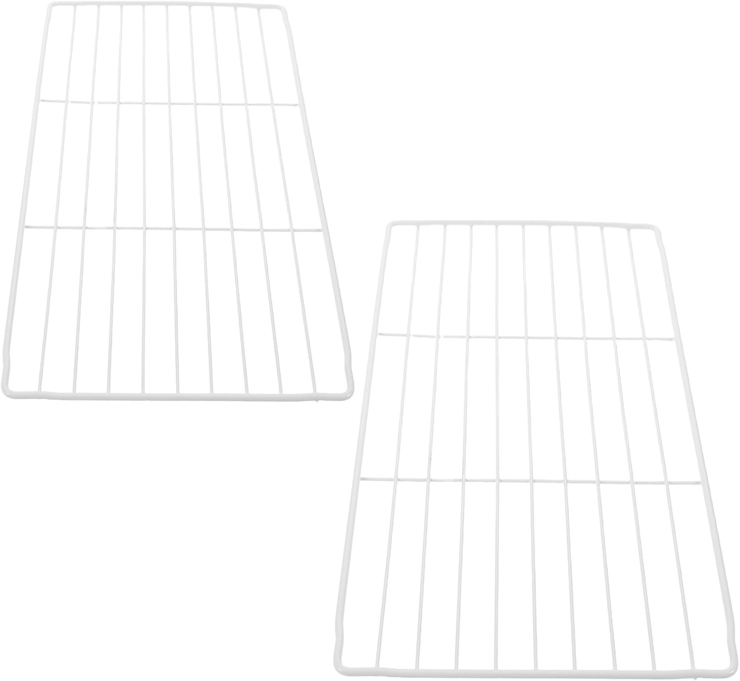 OUNONA 2pcs Freezer Dividers for Shelves, 14x7 Inch Metal Mesh Grid Organizer, Iron Refrigerator Shelf Dividers for Food Compartmentalization and Multi-purpose Utility in Cold Storage