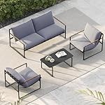 Grand patio Garten Lounge-Set 4-teilig Grau