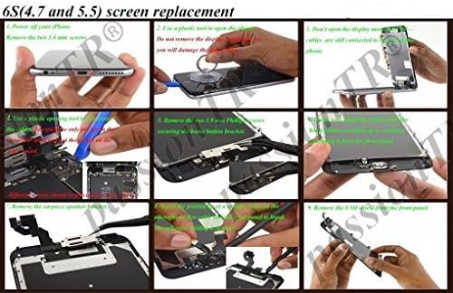 CLWHJ Premium Screen Replacement Compatible with iPhone 6 Plus 5.5 inch Full Assembly -LCD Touch Digitizer Display Glass Assembly with Tools, Fit Compatible with iPhone 6 Plus (BLACK-8-PLUS)