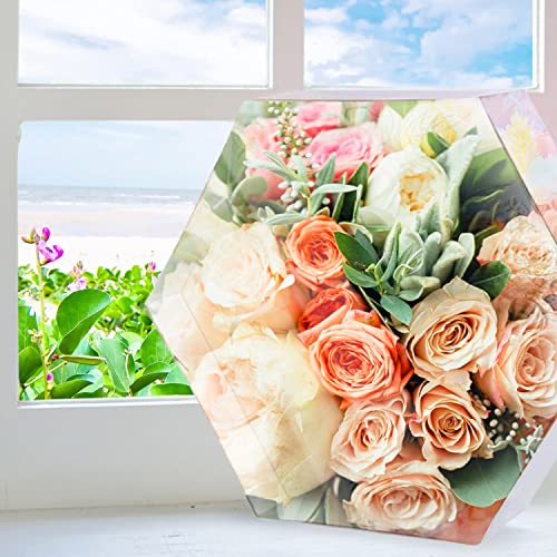 Xcreando Large Epoxy Resin Molds Silicone Deep Hexagon Silicone Mold For Resin Diy Wedding Gift Dry Flowers Preservation Easter Decoration Candle Molds Desktop Organizer Chocolate Molds #TOP2