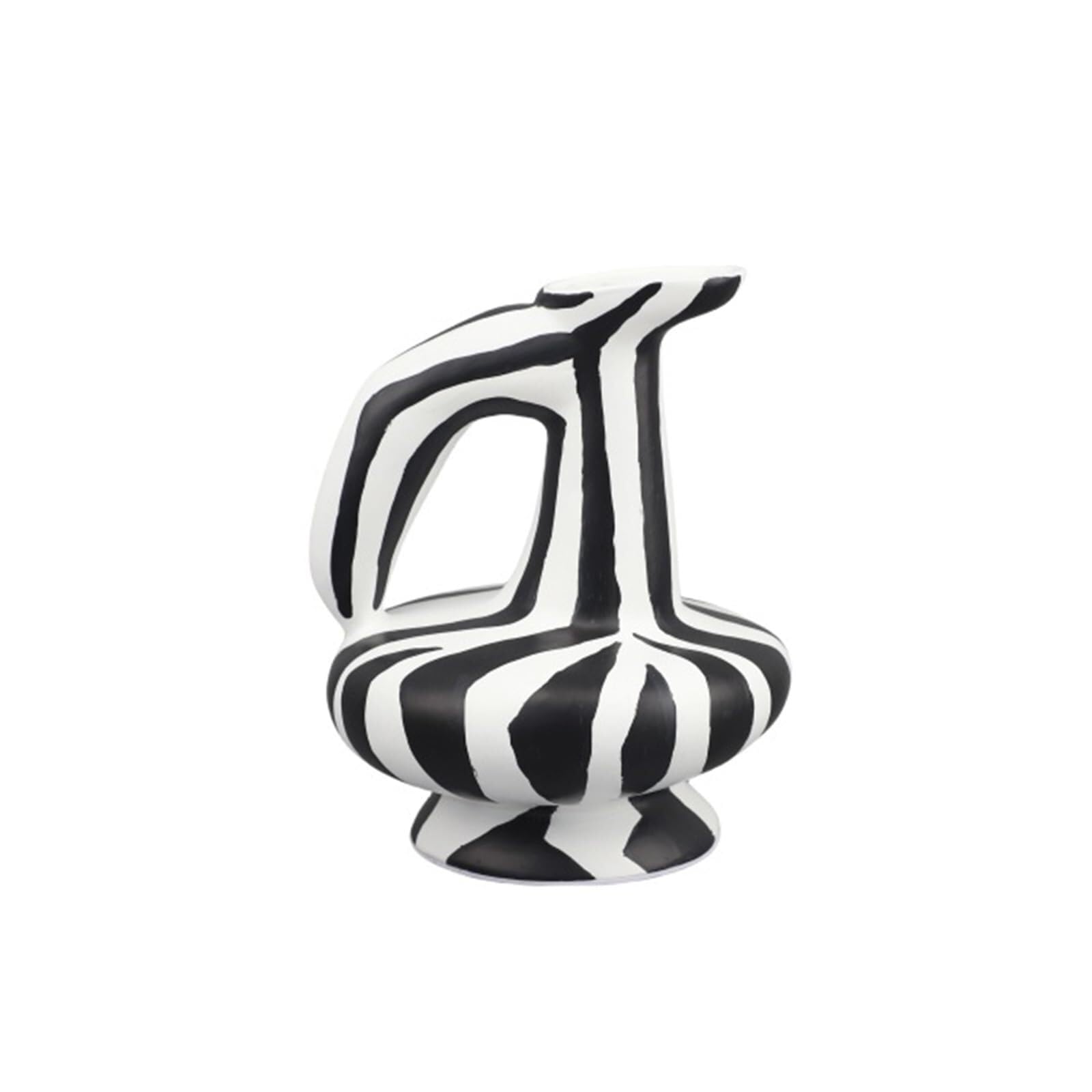 Vasi per fiori Vaso Vasi A Strisce Bianche Nere for La Decorazione Della Tavola Scaffale Soggiorno Centrotavola(Black White B)