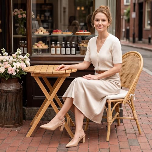 Image of RIBONGZ Sexy Slingback Pumps Elegant Dressy Heels for Women Closed Toe Pointy High Heels Wedding Bride Prom Party Evening Shoes