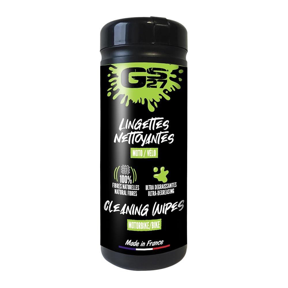 GS27 Reinigungstücher Ultra, Motorrad und Fahrrad – XXL 19 x 25 cm, silikonfrei, Carnaubawachs, 100% Viskose