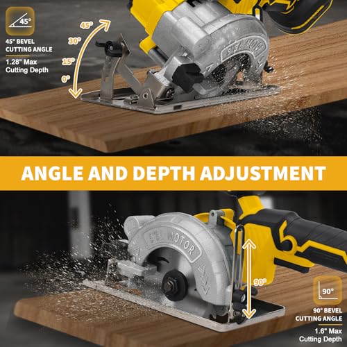Image of 5 Inch Cordless Circular Saw for Dewalt 20V Max Battery, No Battery
