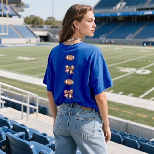 Image of Game Day Shirt Women Football Mom T-Shirt Bow Tshirt
