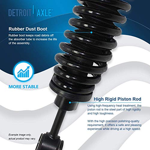 Image of Detroit Axle - 2 Front Ready Struts for 2003-2006 Ford Expedition Lincoln Navigator 2004 2005 Complete Struts with Coil Spring Assembly Front Pair Strut Shock Set Replacement