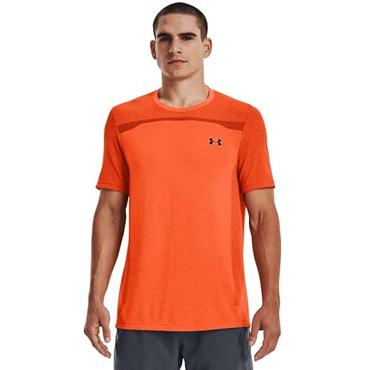 Under Armour Men's Standard Seamless Short-Sleeve T-Shirt, (866) Orange Blast / / Black, XX-Large
