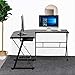 BestOffice L Shaped Computer Desk,Gaming Desk Home Office Corner Desk Toughened Glass Writing Study PC Modern Executive Table with Keyboard CPU Stand for Kids Student Women Men