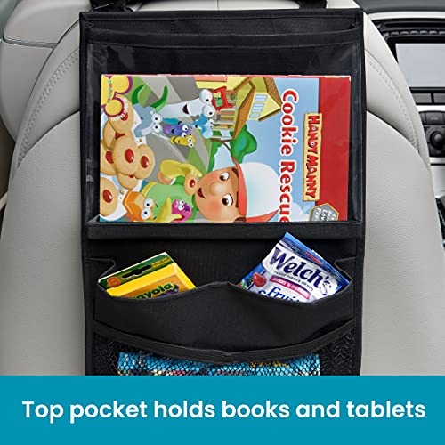 High Road Car Seat Organizer For Kids With Clear Vinyl Tablet Pocket And 2 Storage Pockets #TOP3