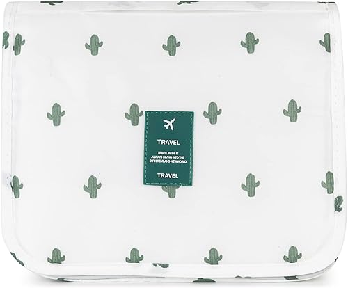 Agirlvct Neceser colgante para mujer, bolsa de aseo plegable de viaje grande, organizador de maquillaje cosmético resistente al agua para artículos