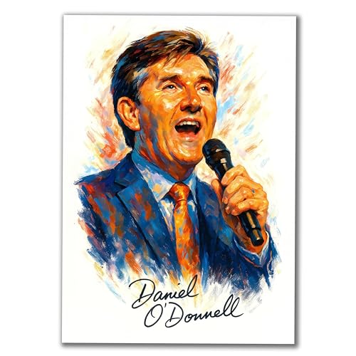 Daniel O'Donnell Portrait Art Print, A4 Size, Colorful Painting Style, Vivid Splash Art Poster