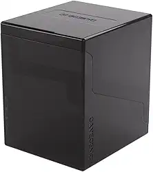 Gamegenic Caixa de baralho Bastion 100+ XL - compacta, segura e perfeitamente organizada para suas cartas colecionáveis! Protege com segurança mais de 100 cartas de manga dupla, cor preta, feita