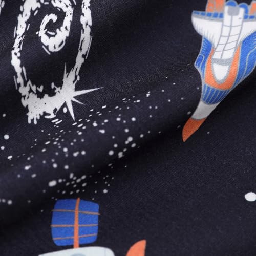 Boys Casual Print Pants Loose Elastic Waist Long Trousers with Pockets4