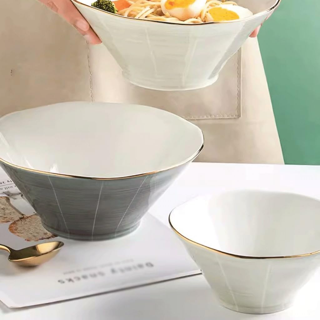 Cuenco Para Sopa Tazón de fideos de cerámica de estilo chino, cubo grande for el hogar, tazón de fideos con lazo, tazón de fideos, sopa, fideos, fideos, tazón de fideos Cuenco Para Sopa De Cerámica