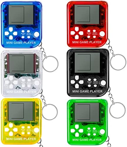 Stondino 6PCS Video Game Party Favors Video Game Keychain 6 Colors Gamer Party Favors Video Game Party Supplies for Kids Video Game Favors