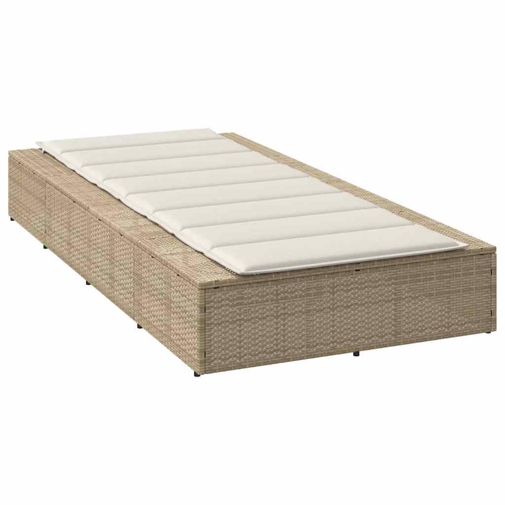 vidaXL Tumbona con cojín Flotante ratán sintético Beige