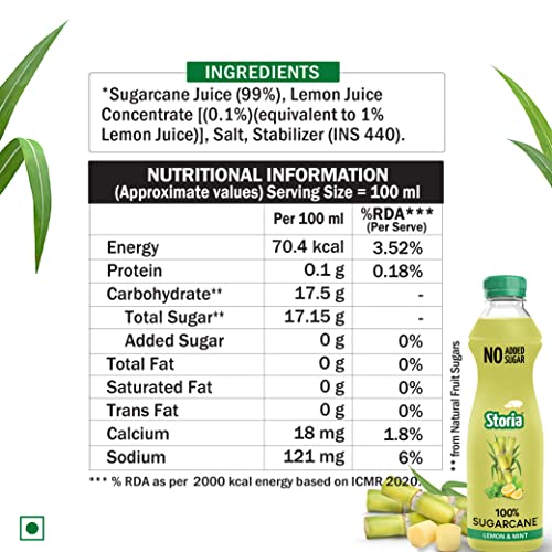 Image of Storia 100% Sugarcane Juice - 750ml, No Preservatives, Not from Concentrate, No Added Sugar