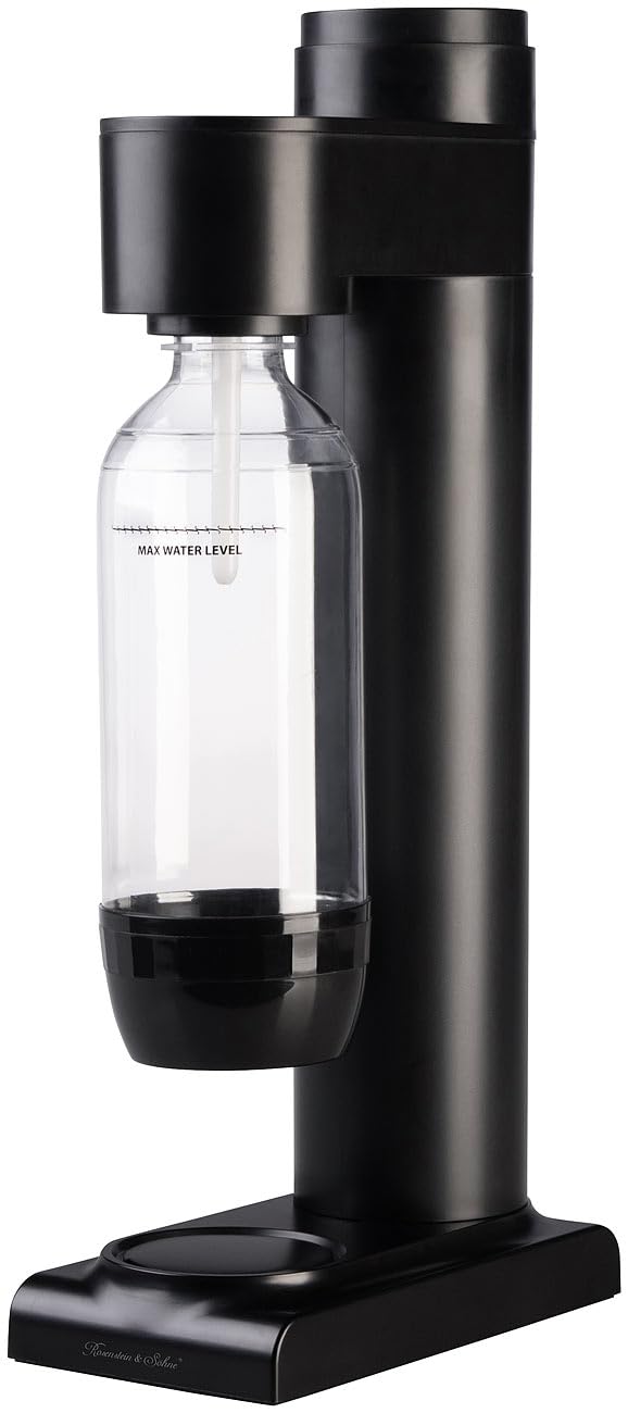 Rosenstein & Söhne Wassersprudler Küche: Soda-Wassersprudler mit 1-Liter-Flasche, Soda-Stream-kompatibel (Sodastream, Sprudelmaschine, Wasserhahn)