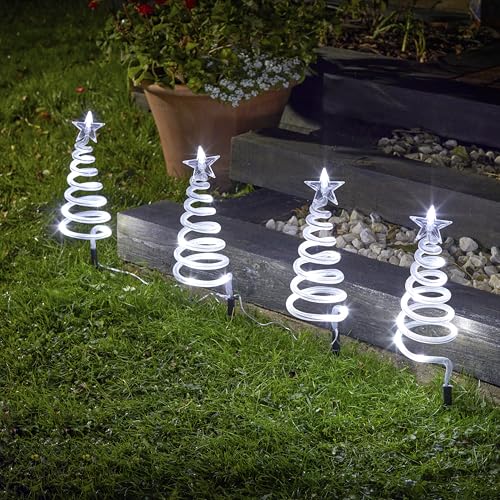 Marco Paul Set of 4 Spiral Christmas Tree Stake Lights – 50 cm...