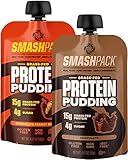 SmashPack Protein Pudding Pouches (Variety Pack) - Keto Friendly, Gluten-Free | 15g Protein, 4g Sugar, 130 Calories, Non-GMO | Grass-Fed Protein, Low Sugar, Low Carb Snack | 6-Pack