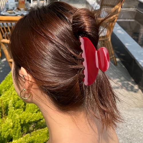 MAORULU Medium Cherry Red Acetate Claw Clip (3-inch) — view 4