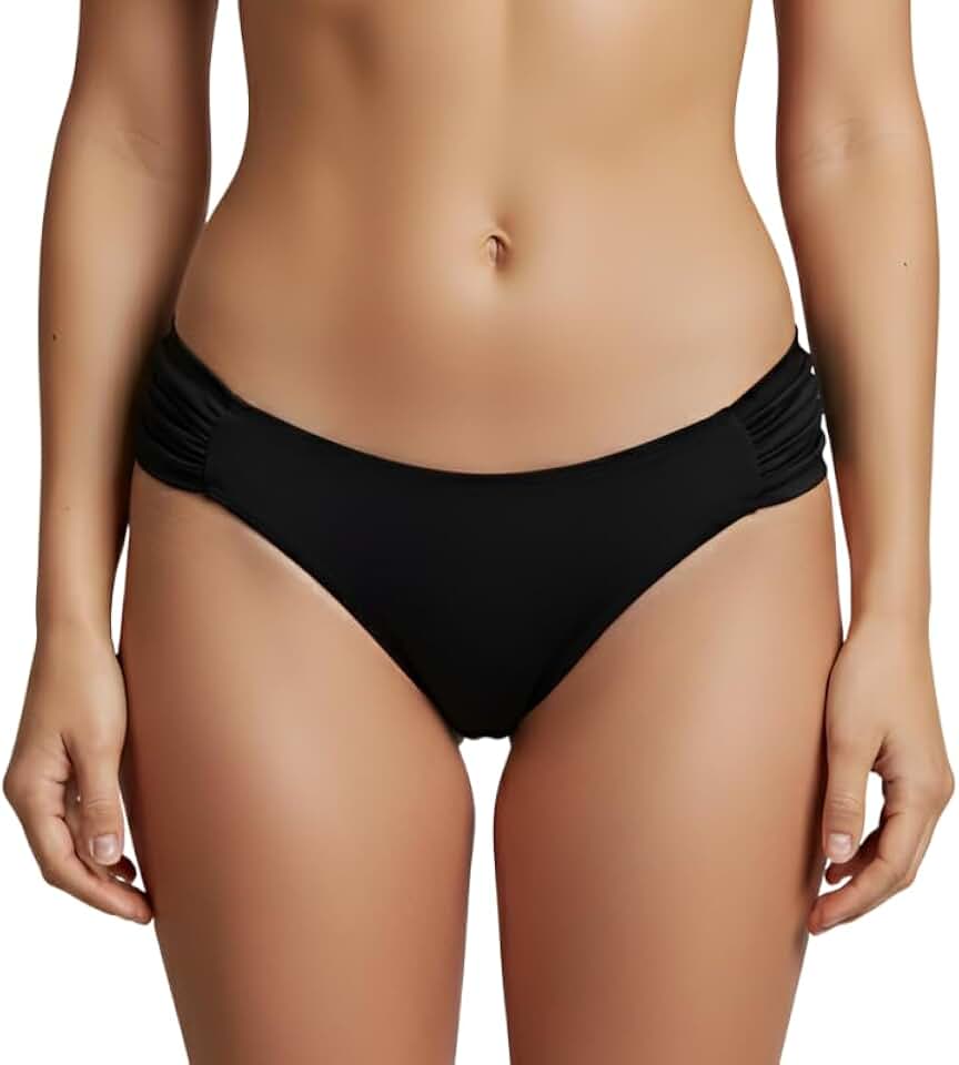 Biquíni Calcinha Praia Feminina Adulto Drapeada Borboleta Lateral Larga Forrada Blogueira Verão