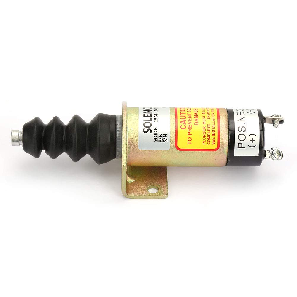 Pull Solenoid 1504 12C2U1B1S1 Alloggiamento in Acciaio Alloggiamento in Acciaio 12V Arresto Motore Arresto Kit Sostituzione Solenoide 1504 12C2U1B1S1