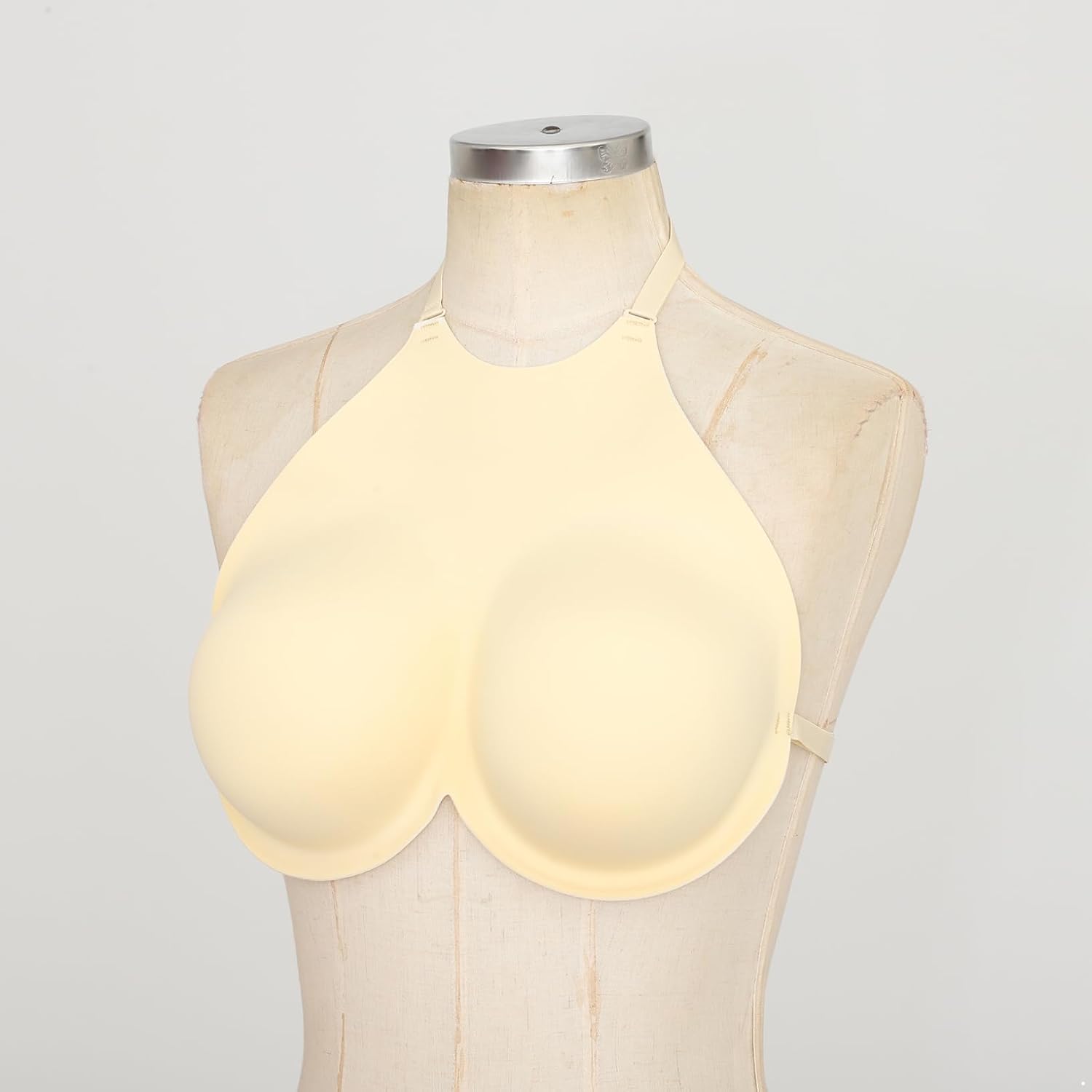 Freebily Huge F Cup Fake Boobs Adjustable Straps Halter Breastplate Fake Breasts for Transgender Crossdresser Drag Queen