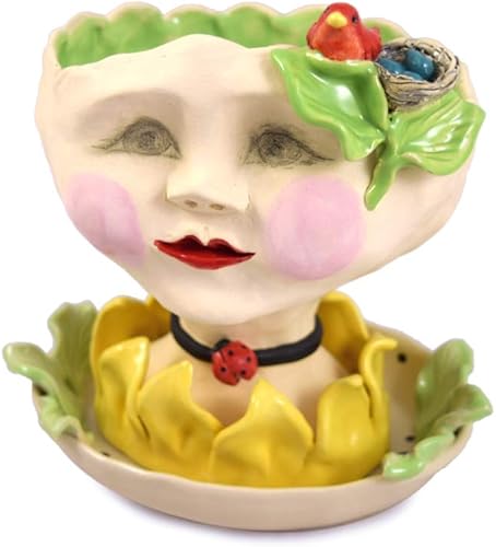 Miniatura 2 de Modern Artisans Jardinera de interior esculpida Victorian Lovelies versión Lady Petals