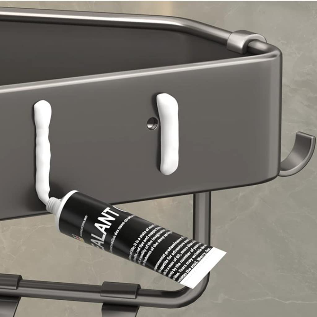 WDX- Gunmetal Grey badkamerplank No-Punch badkamer badkamer toilet ijdelheid wandgemonteerde opbergplank Gemak