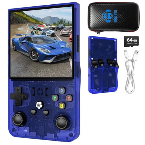 Image of Retro Handheld Game Console, Portable Hand Held Open Source Linux System, 4.0 Inch 720x720 IPS Screen, Support 18,000+ Classic Game, 4000mAh Battery Retro Gaming Console (Blue 19GB)