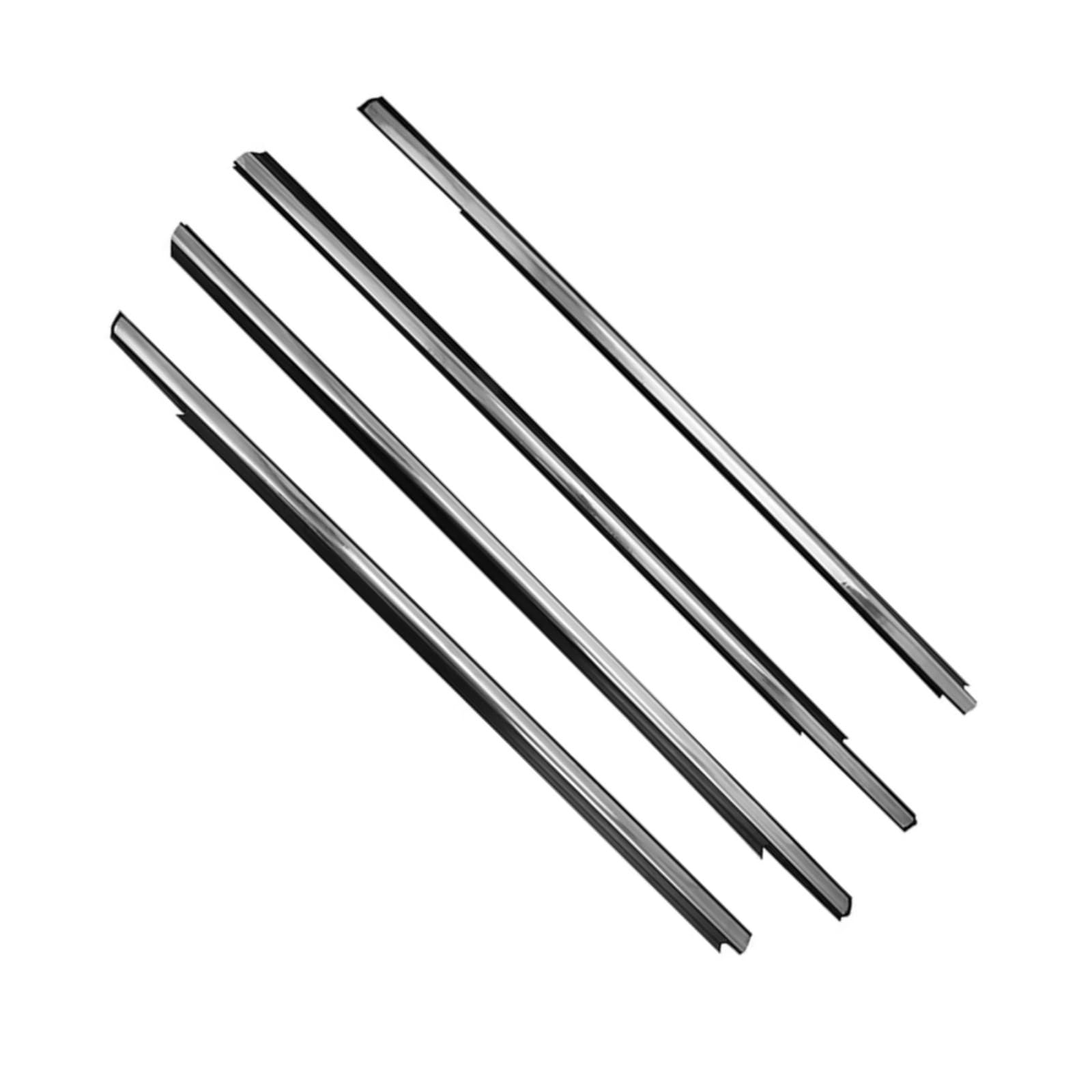 Glilar Chrome Automotive Window Seals Compatible With C&Itroen For Elysee 2014-2016 4Pcs Car Weatherstrip Seal Strips Door Moulding Trim Glass Replacement(Chrome)