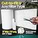 Aquatic Experts Aquarium Filter Floss for Fish Tank Filters - FilterFirst Aquarium Filter Pad - Media Roll for Crystal Clear Water, 3/4