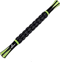Sportneer Muscle Roller Stick for Athletes - Deep Tissue Massager Relieves Soreness, Cramps, Strain in Legs, Back, Neck - Recovery Tool Black Green