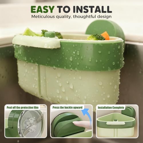 Colador para fregadero con cesta y ventosa 2 piezas miniatura 5