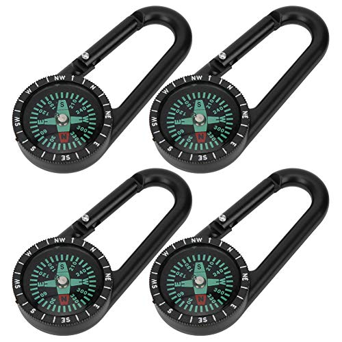 Junlucki Mini bússola, fivela multifuncional de navegação, bússola portátil de liga de zinco para ac