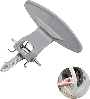 Complete Washing Machine Door Handle Kit Compatible with LG Washer Door Handle Switch Kit Door Buckle Ref. 3650EN3005, ABS Plastic