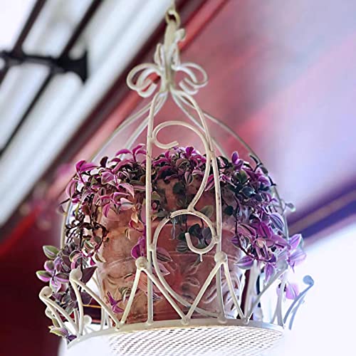 Pot de fleurs suspendu en fil métallique pour décoration intérieure et extérieure, parfait pour le jardin, la terrasse et le balcon