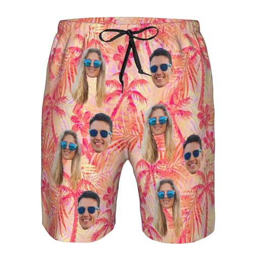 Custom Mens Swim Trunks with Face Photo Funny Personalized Hawaiian Mens Board Shorts Fashion Customized Beach Shorts for Men3