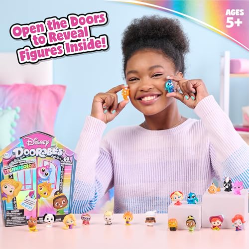 Disney Doorables Multi Peek Technicolor Takeover Collectible Figures 1.5" - Includes 5-7 Figures - Toys for Ages 5+ Just Play