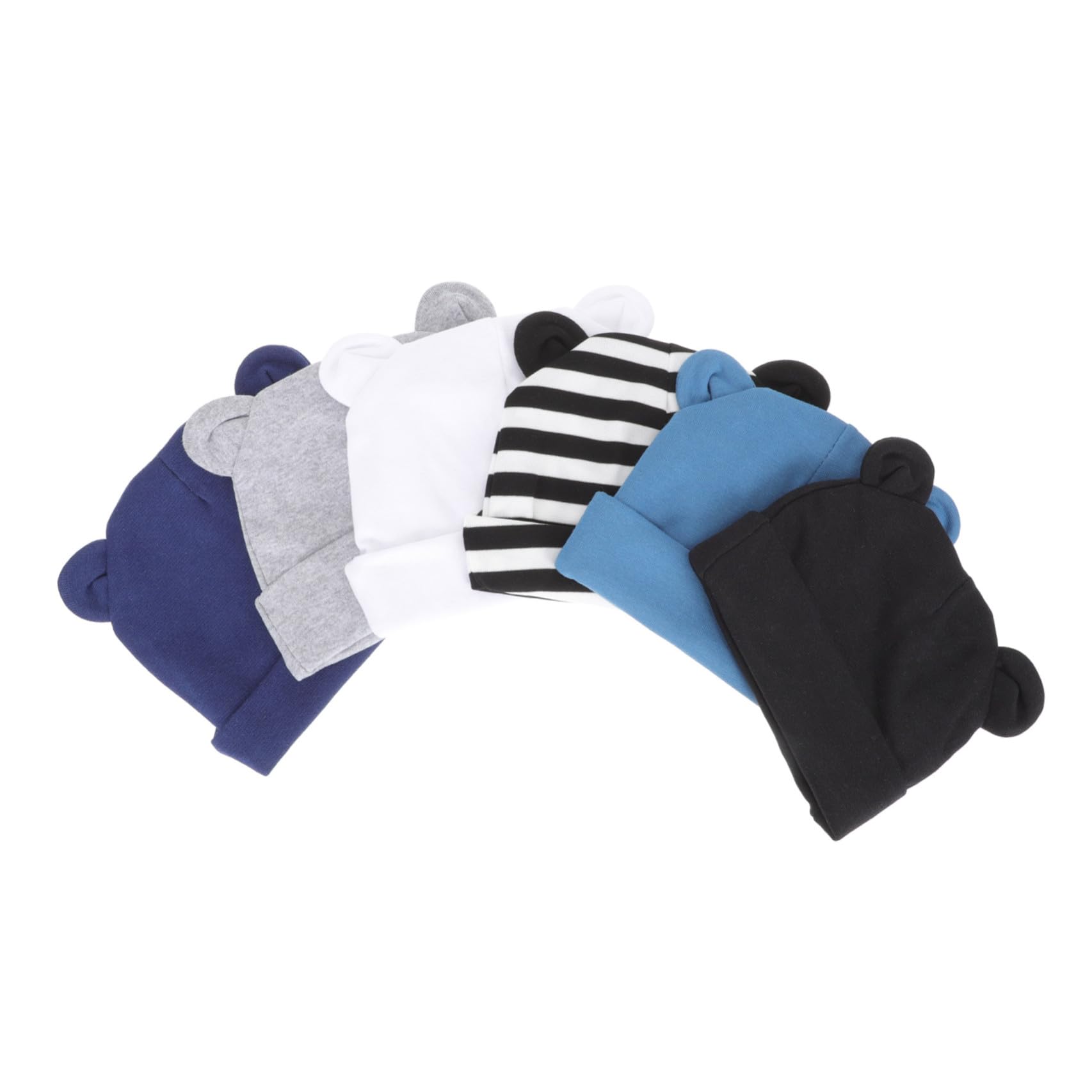 BESPORTBLE 2 Set Cappello con Orecchie D'orso Cappelli di Cotone per Neonati Cappello da Ragazza Berretto da Cappellini Appena Nati Ragazza con Cappelli Appena Nati 6 Pezzi*2