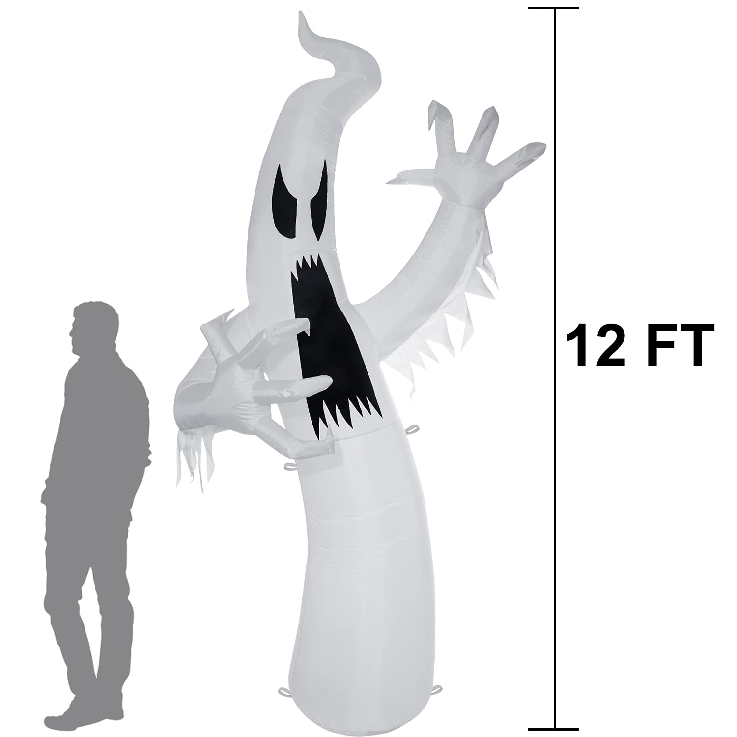Snapklik.com : 12 Ft Giant Halloween Inflatable Ghost, Blow Up ...